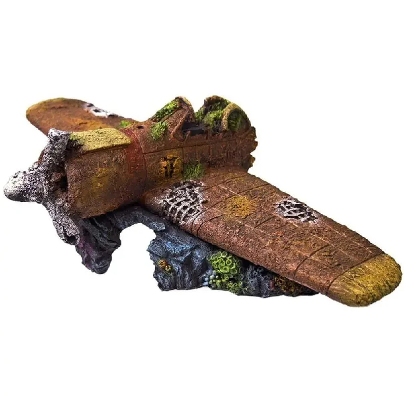 - Rabbit grass rack to prevent waste food boxBlue Ribbon Exotic Environments Sunken Plane Wreck Aquarium Ornament - Rabbit grass rack to prevent waste food boxBlue Ribbon Exotic Environments Sunken Plane Wreck Aquarium Ornament