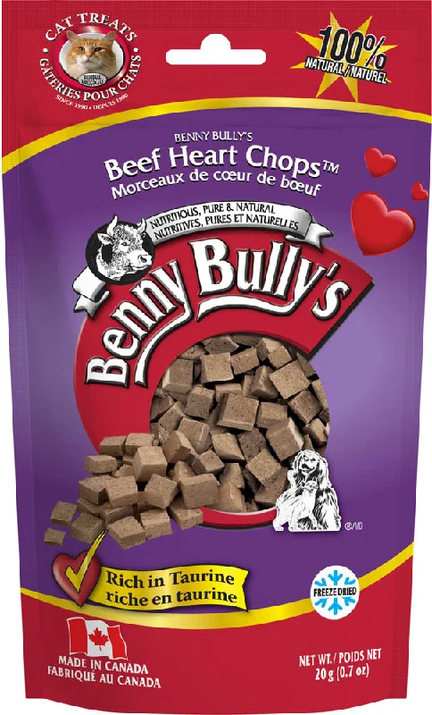    - Royal Canin cat food recommendations  Benny Bully's Cat Beef Heart Chops