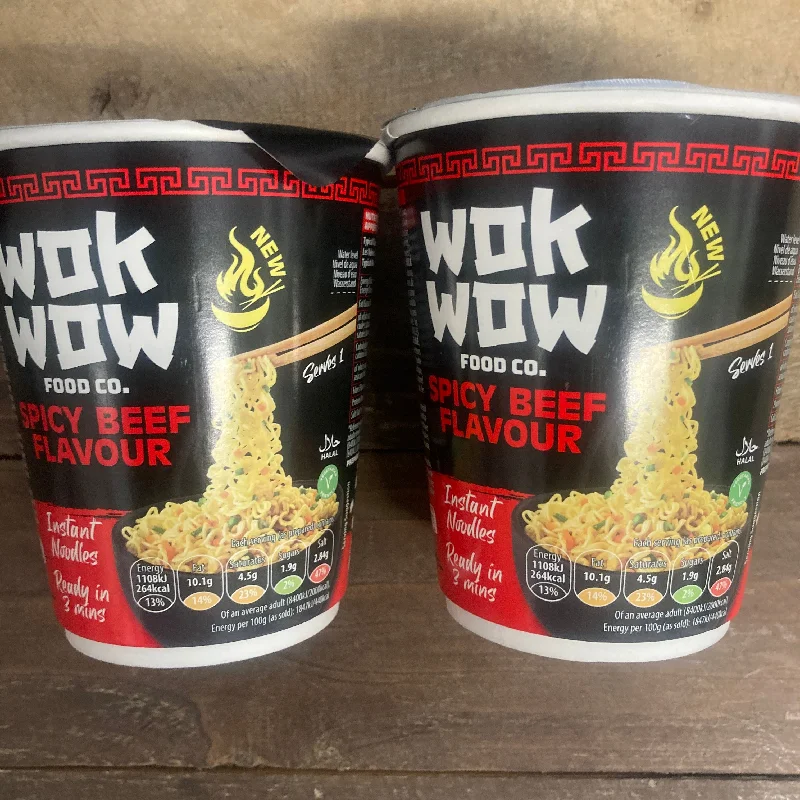 - Pet tear stain cleaning wipes2x Wok Wow Food Co. Spicy Beef Instant Noodles Pots (2x60g) - Pet tear stain cleaning wipes2x Wok Wow Food Co. Spicy Beef Instant Noodles Pots (2x60g)