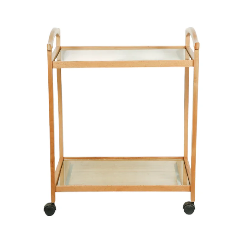 - Degradable pet feces bagWOODEN TEA TROLLEY WITH GLASS 2 SHELF