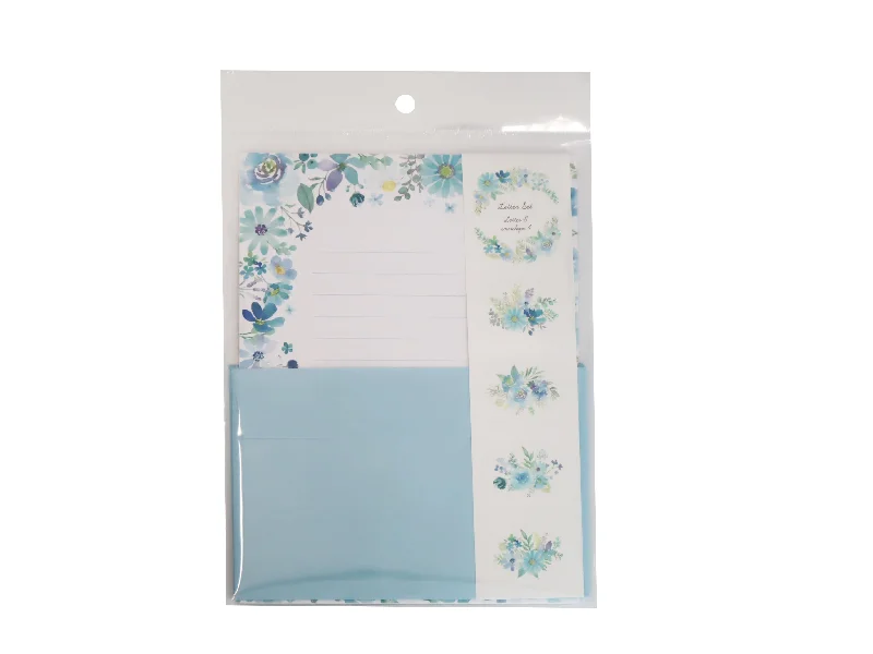 - Custom pet birthday cakeLetter set (botanical  blue  8 sheets of letter paper  4 envelopes  4 pieces of stickers)