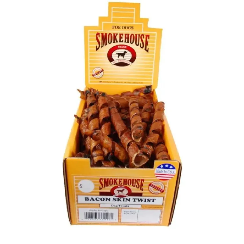 - Christmas pet Christmas clothingSmokehouse USA Made Bacon Skin Twists Dog Chew Shelf Display Box Small, 60 ct - Christmas pet Christmas clothingSmokehouse USA Made Bacon Skin Twists Dog Chew Shelf Display Box Small, 60 ct