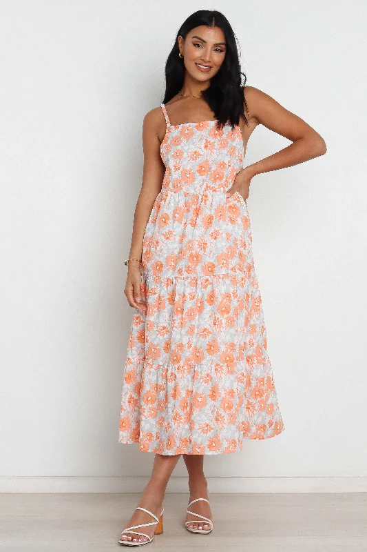 - Pregnant cat delivery room warming boxTawo Dress - Orange Floral