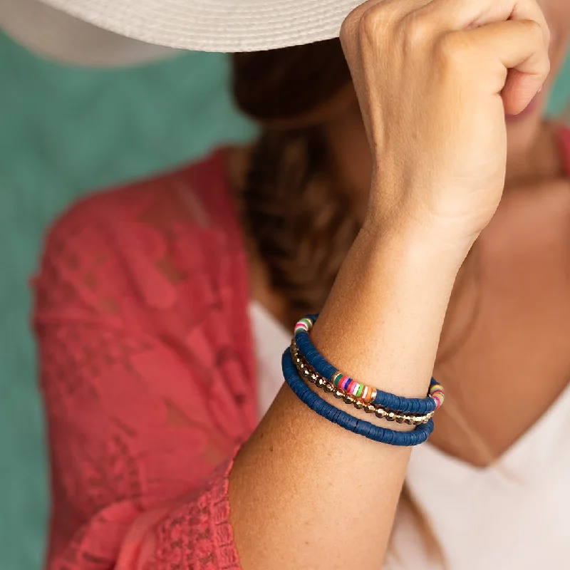  -Non-contact cat thermometerNavy Bracelet Stack