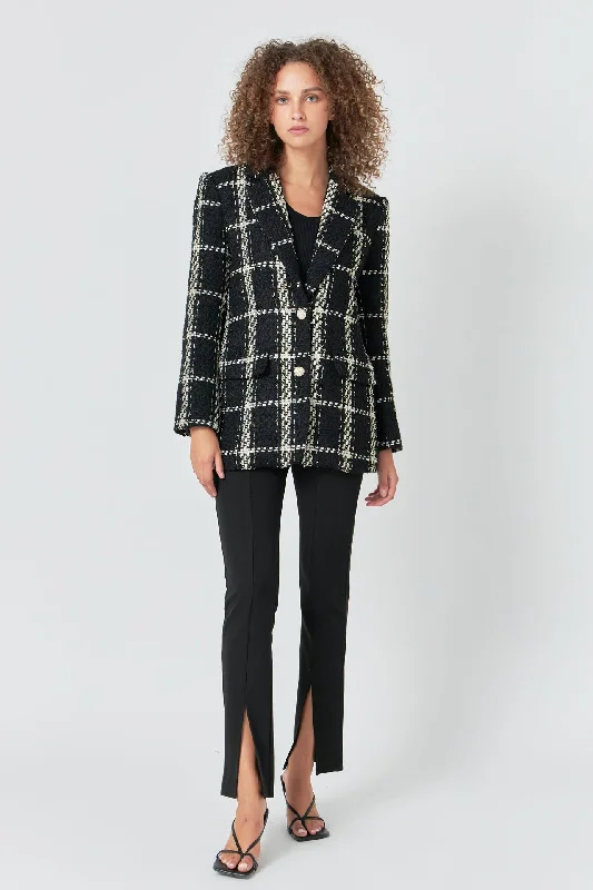 Premium Oversized Boucle Blazer